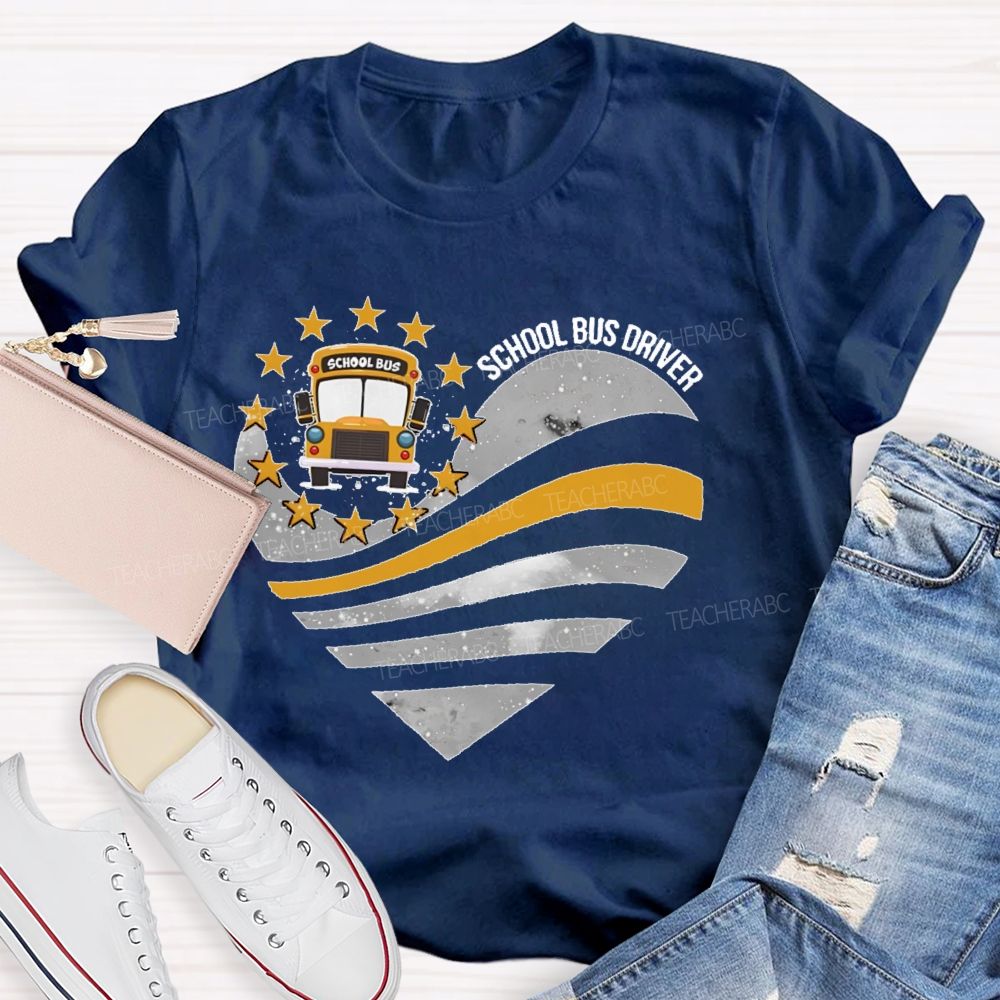 School Bus Driver  Graphic  Teacher T-shirt
