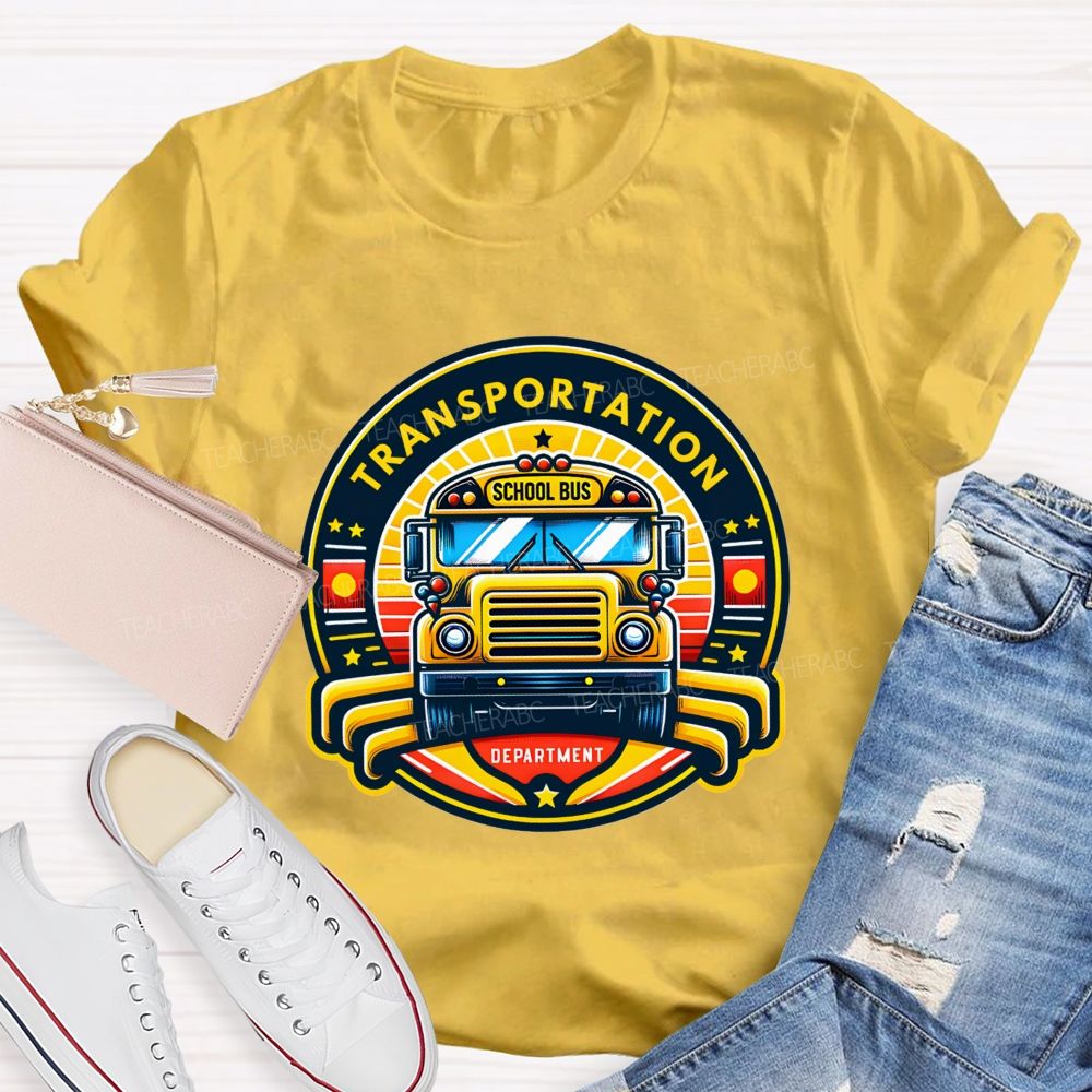 Transportation School Bus Department T-shirt