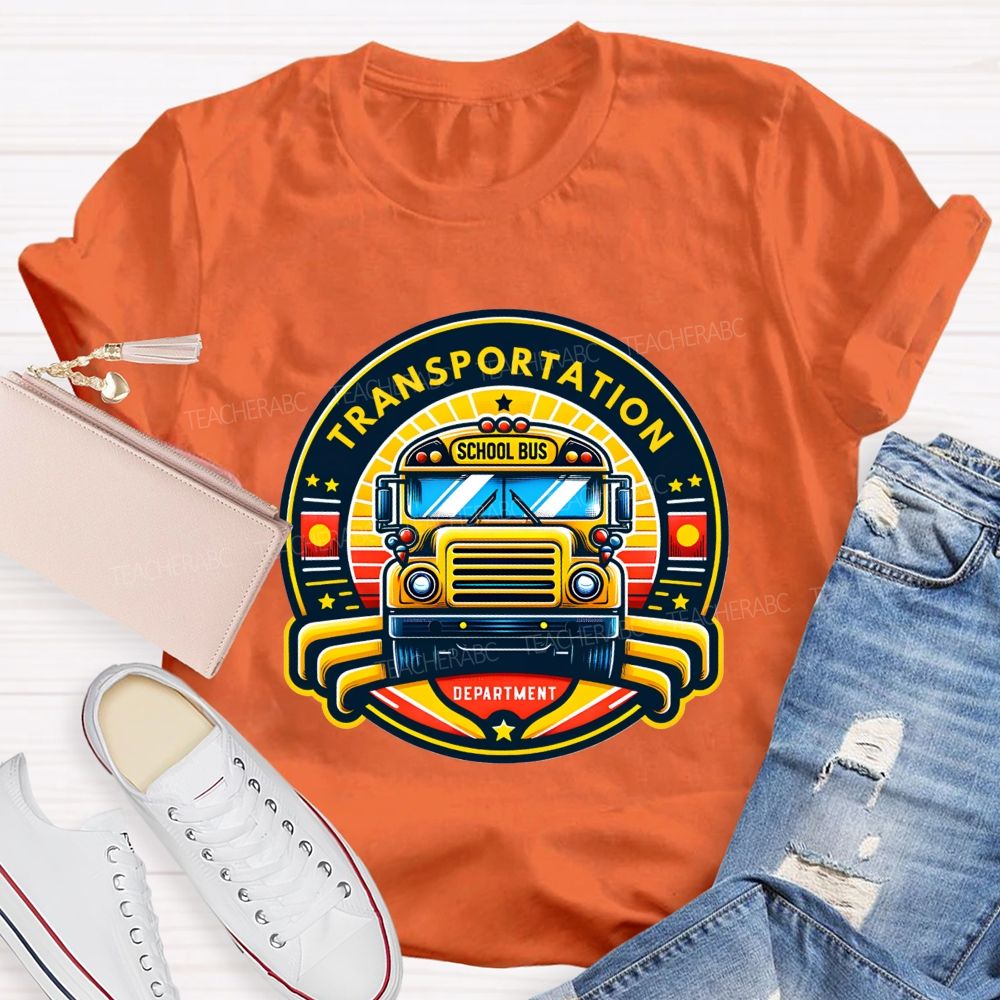 Transportation School Bus Department T-shirt