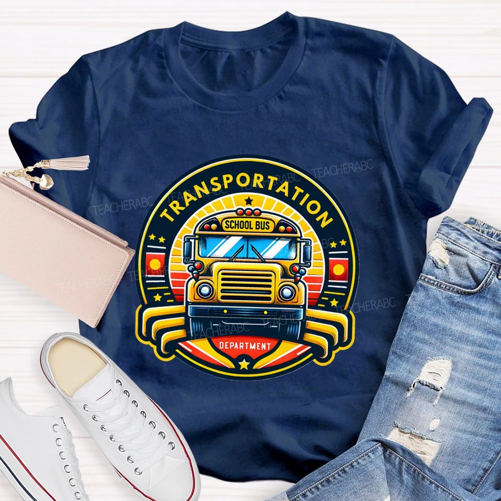Transportation School Bus Department T-shirt