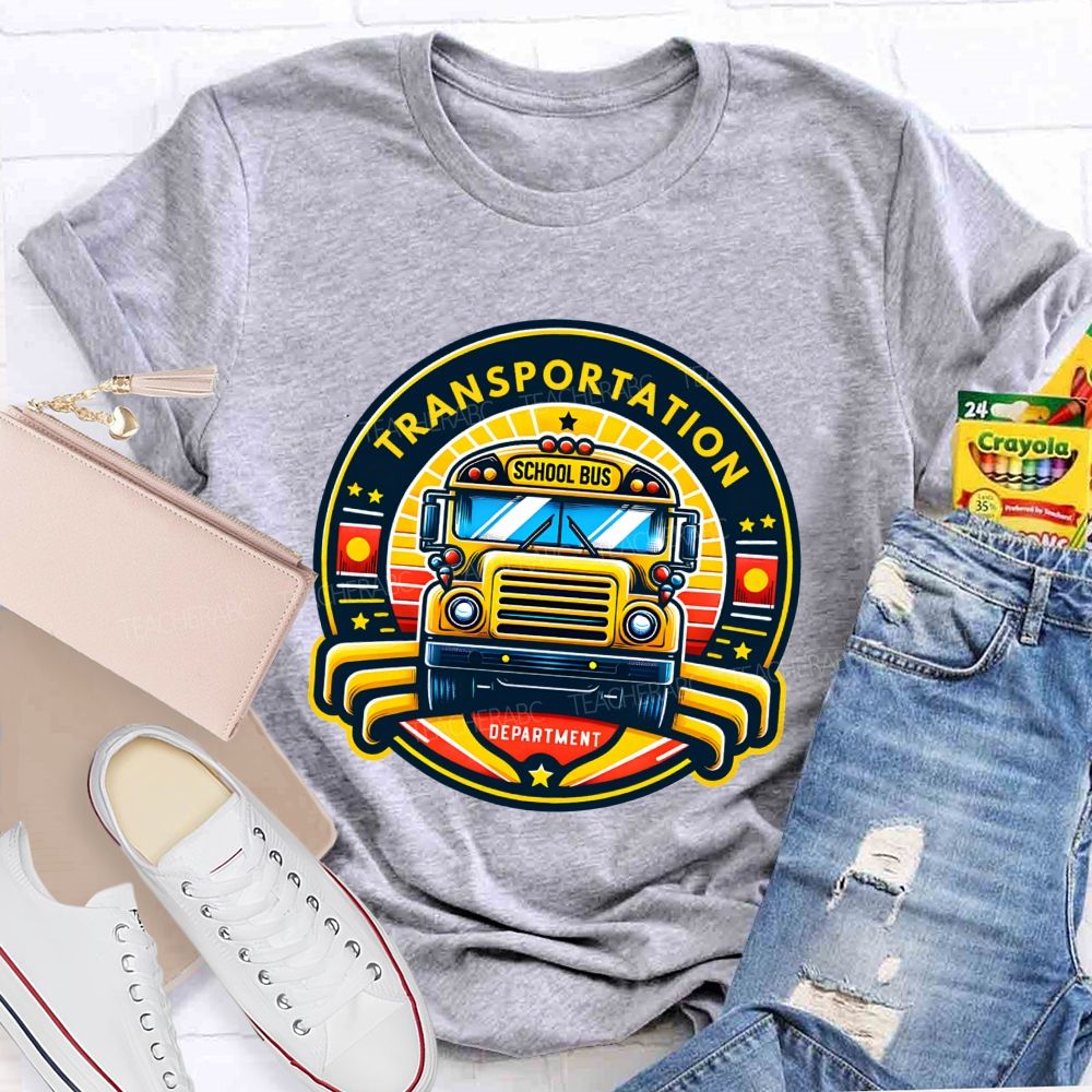 Transportation School Bus Department T-shirt