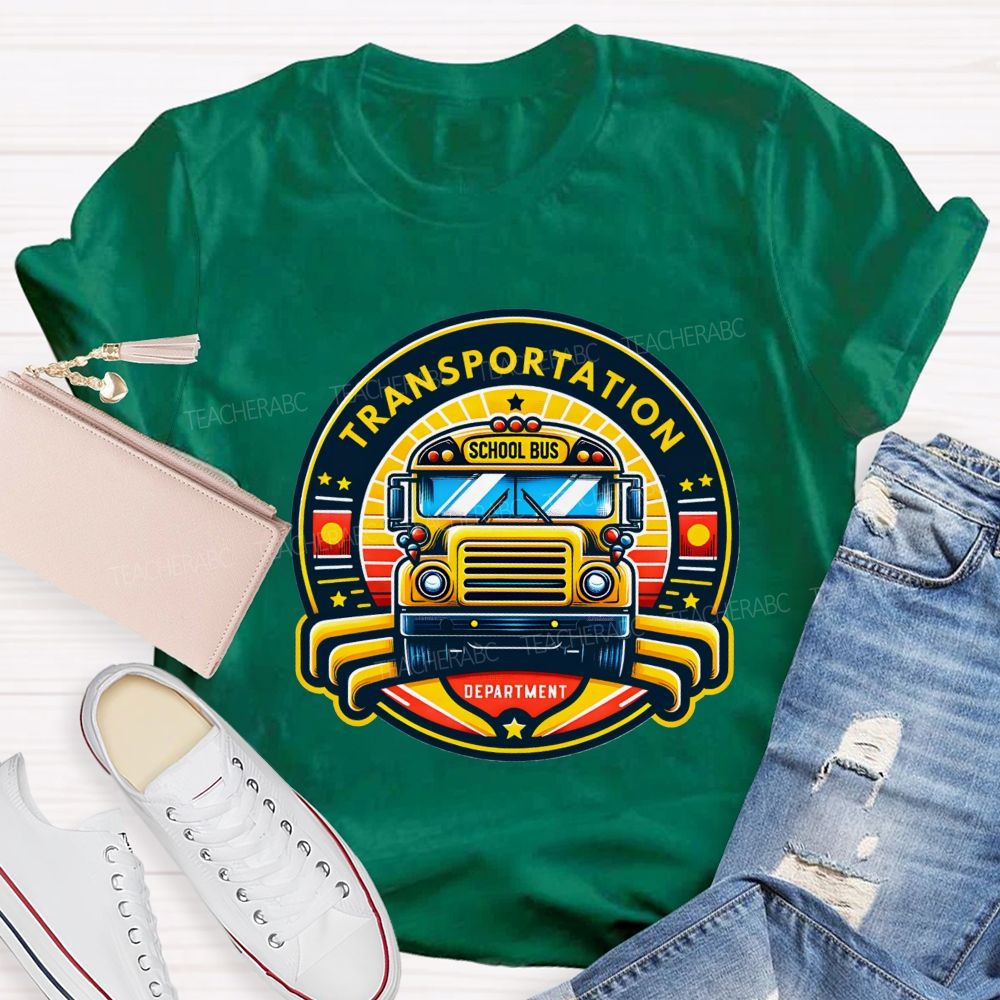 Transportation School Bus Department T-shirt