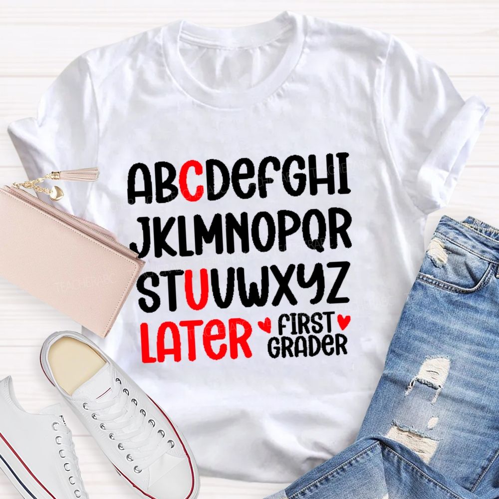 Personalized Grade C U Later  Teacher T-shirt
