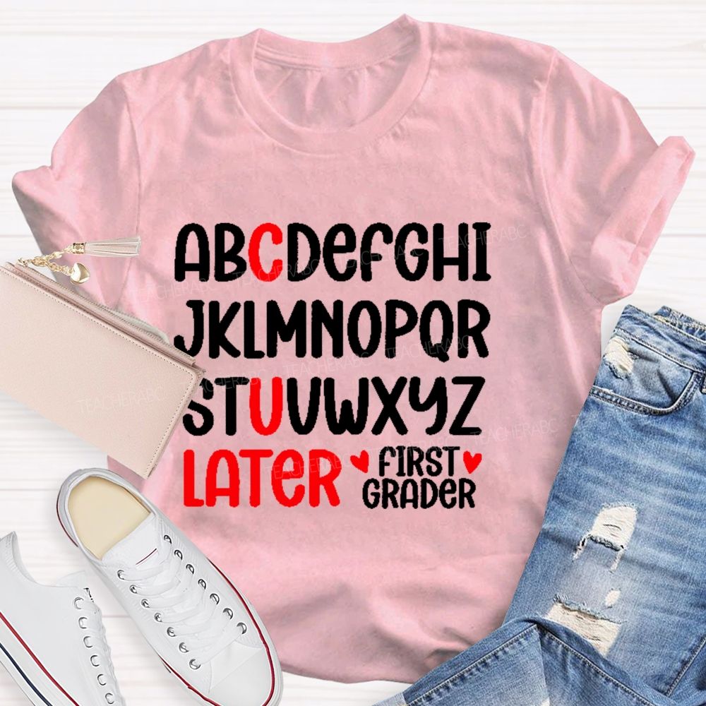 Personalized Grade C U Later  Teacher T-shirt