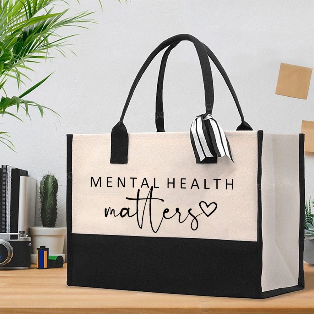 Mental Health Matters  Letters  Cotton Tote Bag