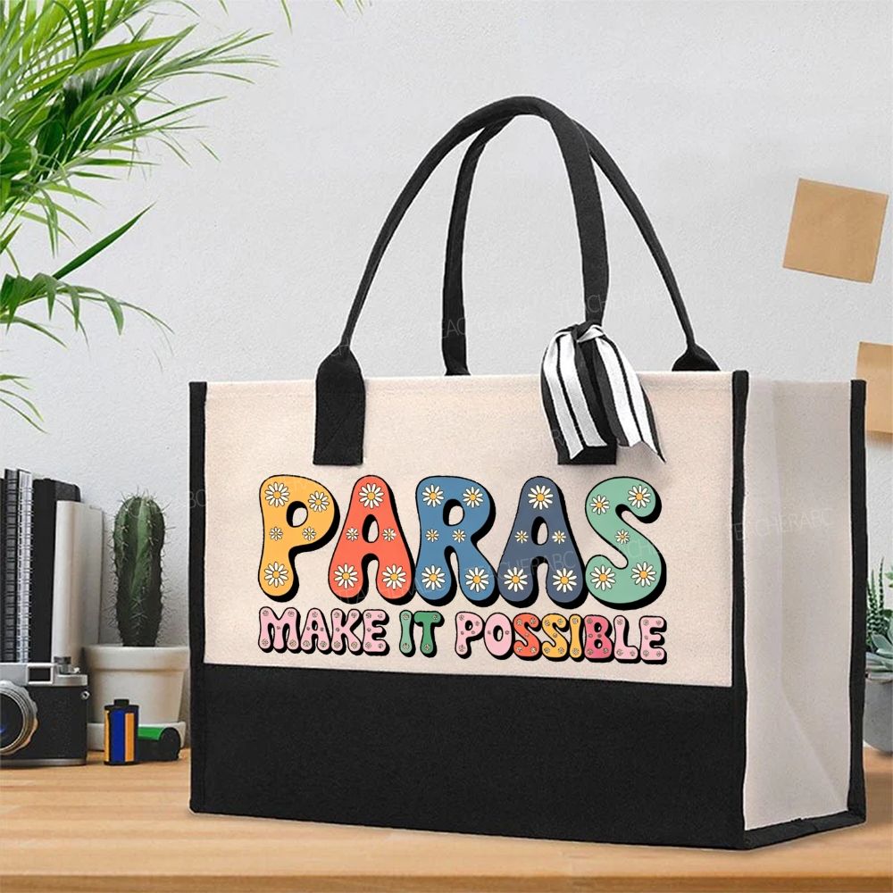 Paras Make It Possible Graphic  Cotton Tote Bag