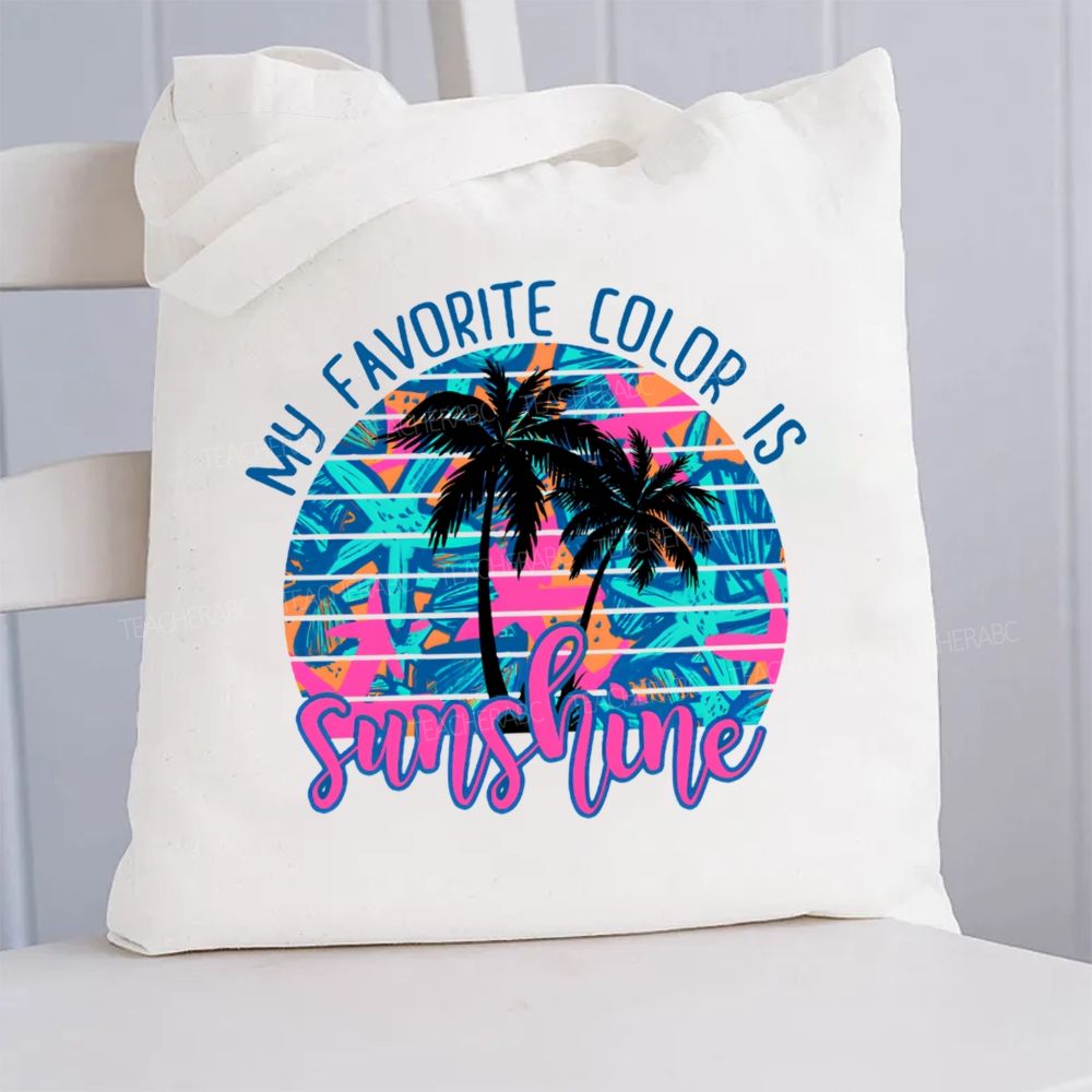 My Favorite Color Sunshine Canvas Tote Bag