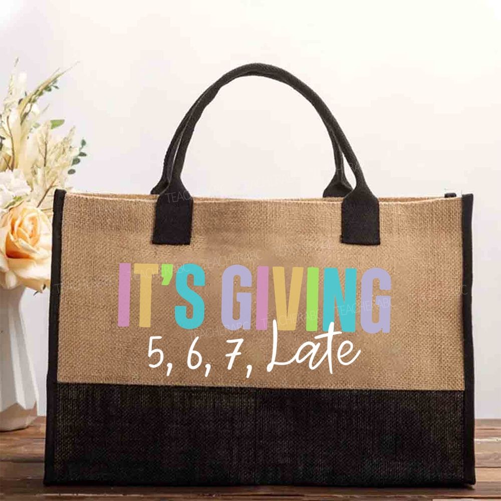 It's Giving 5678 Late Dance  Cotton Tote Bag