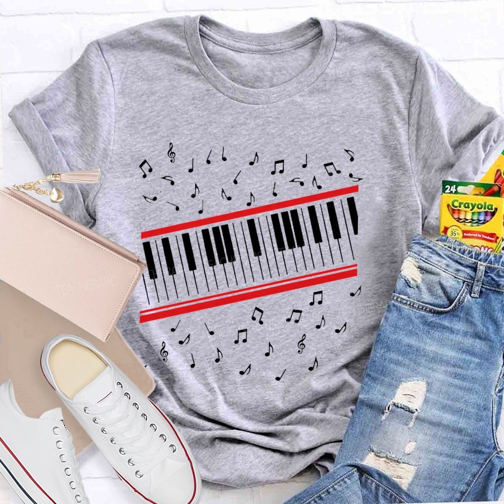 Piano Notes Music Teacher T-shirt