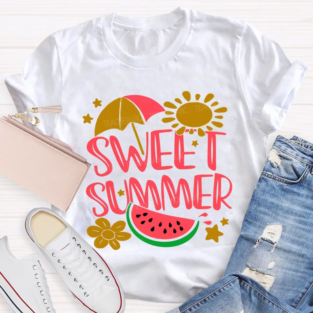 Sweet Summer Sunshine Watermelon Teacher T-shirt