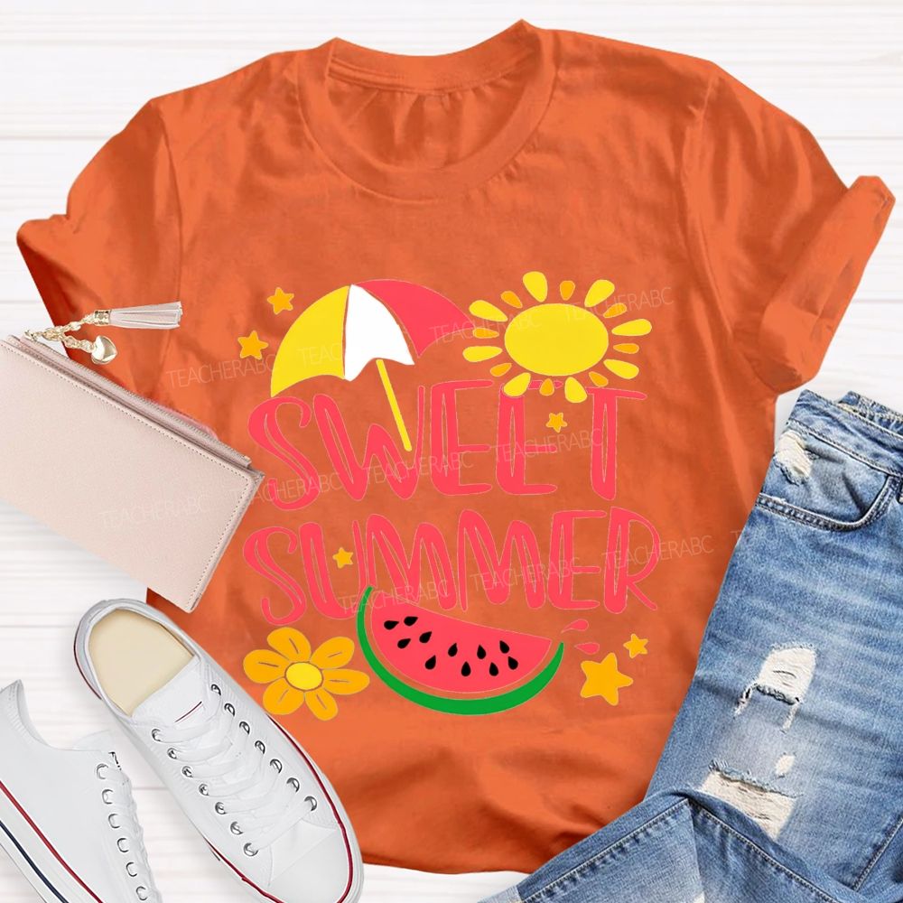 Sweet Summer Sunshine Watermelon Teacher T-shirt