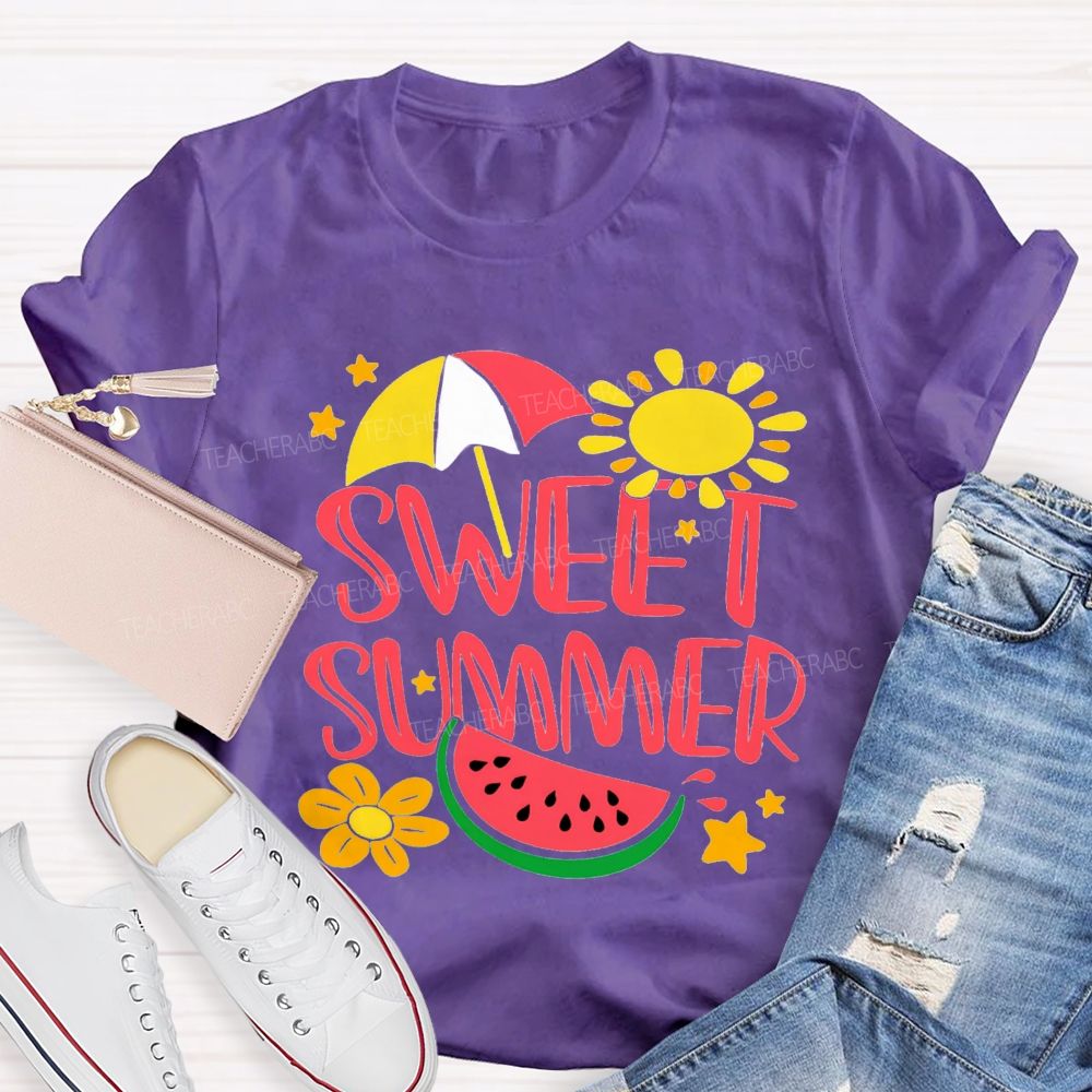 Sweet Summer Sunshine Watermelon Teacher T-shirt
