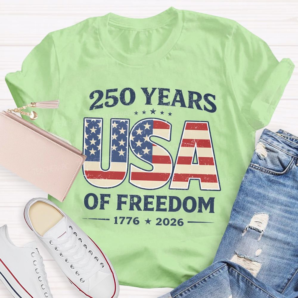 205 Year USA Freedom Teacher T-Shirt