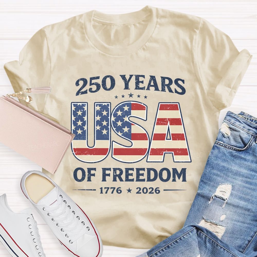 205 Year USA Freedom Teacher T-Shirt