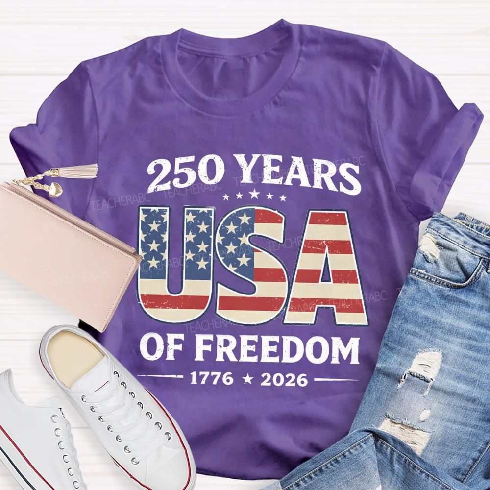 205 Year USA Freedom Teacher T-Shirt
