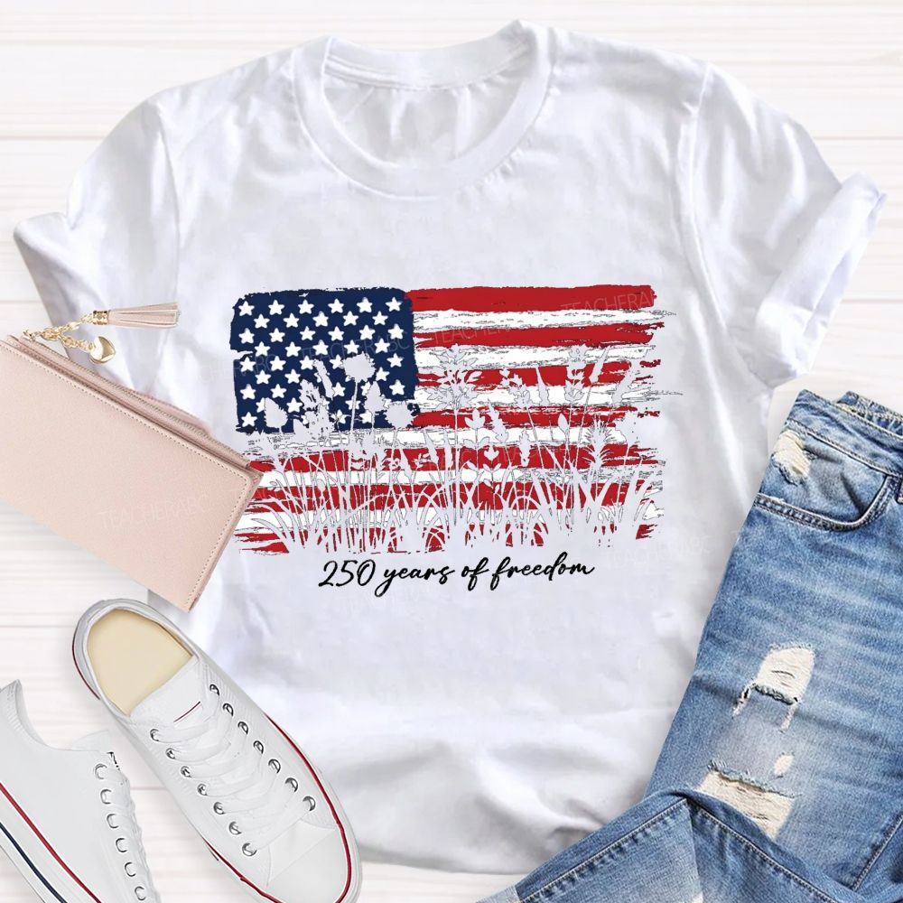 205 Years Of Freedom Teacher T-Shirt