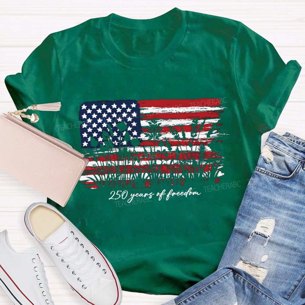 205 Years Of Freedom Teacher T-Shirt