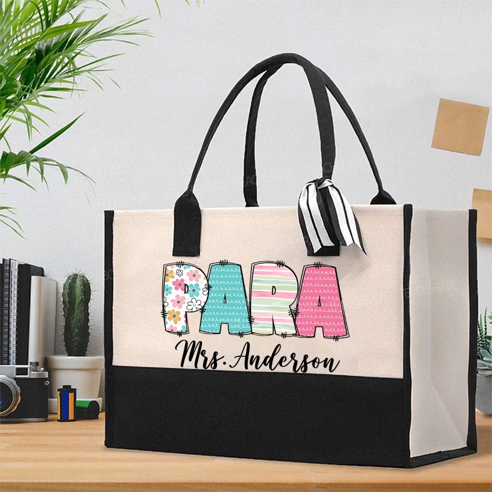 Personalized Name  Para   Cotton Tote Bag