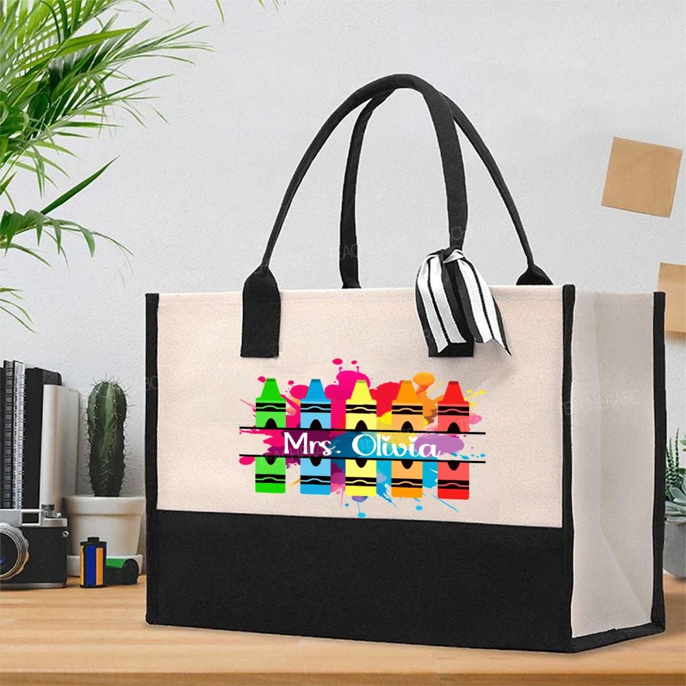 Personalized Name  Art Teacher  Cotton Tote Bag