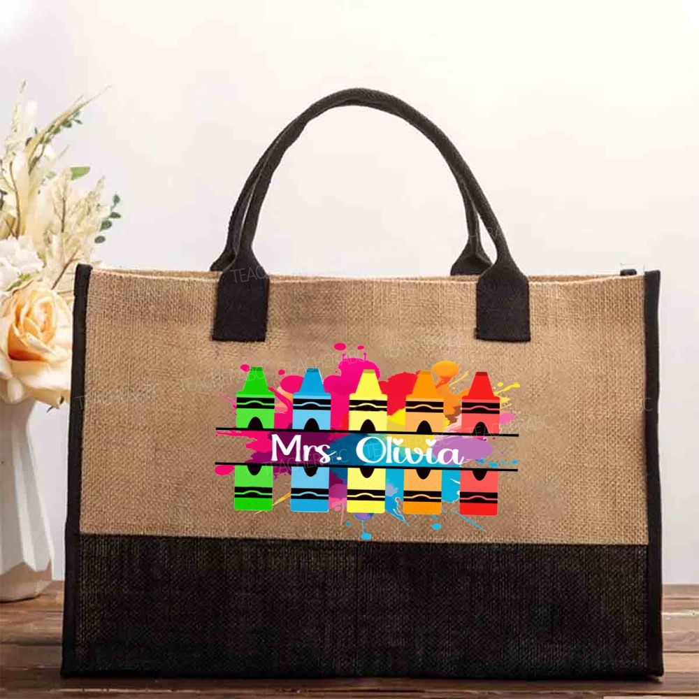 Personalized Name  Art Teacher  Cotton Tote Bag