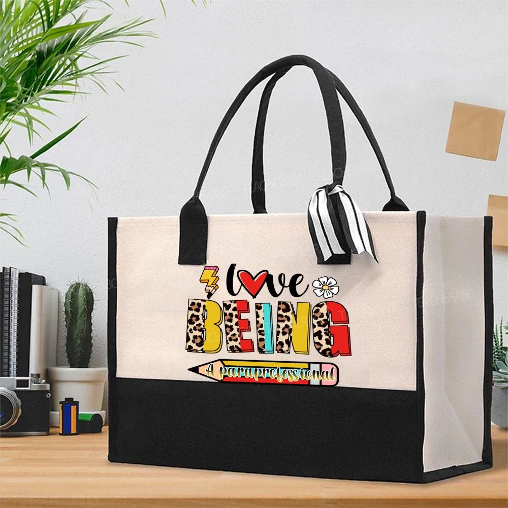 Love Being A Paraprofessional   Cotton Tote Bag