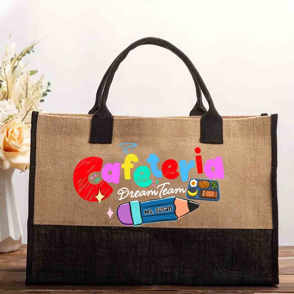 Personalized Name Cafeteria Dream Team  Cotton Tote Bag