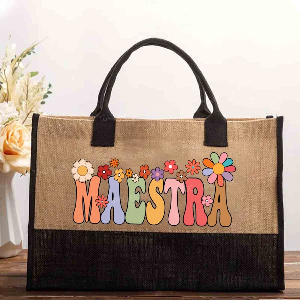Maestra Flower  Cotton Tote Bag