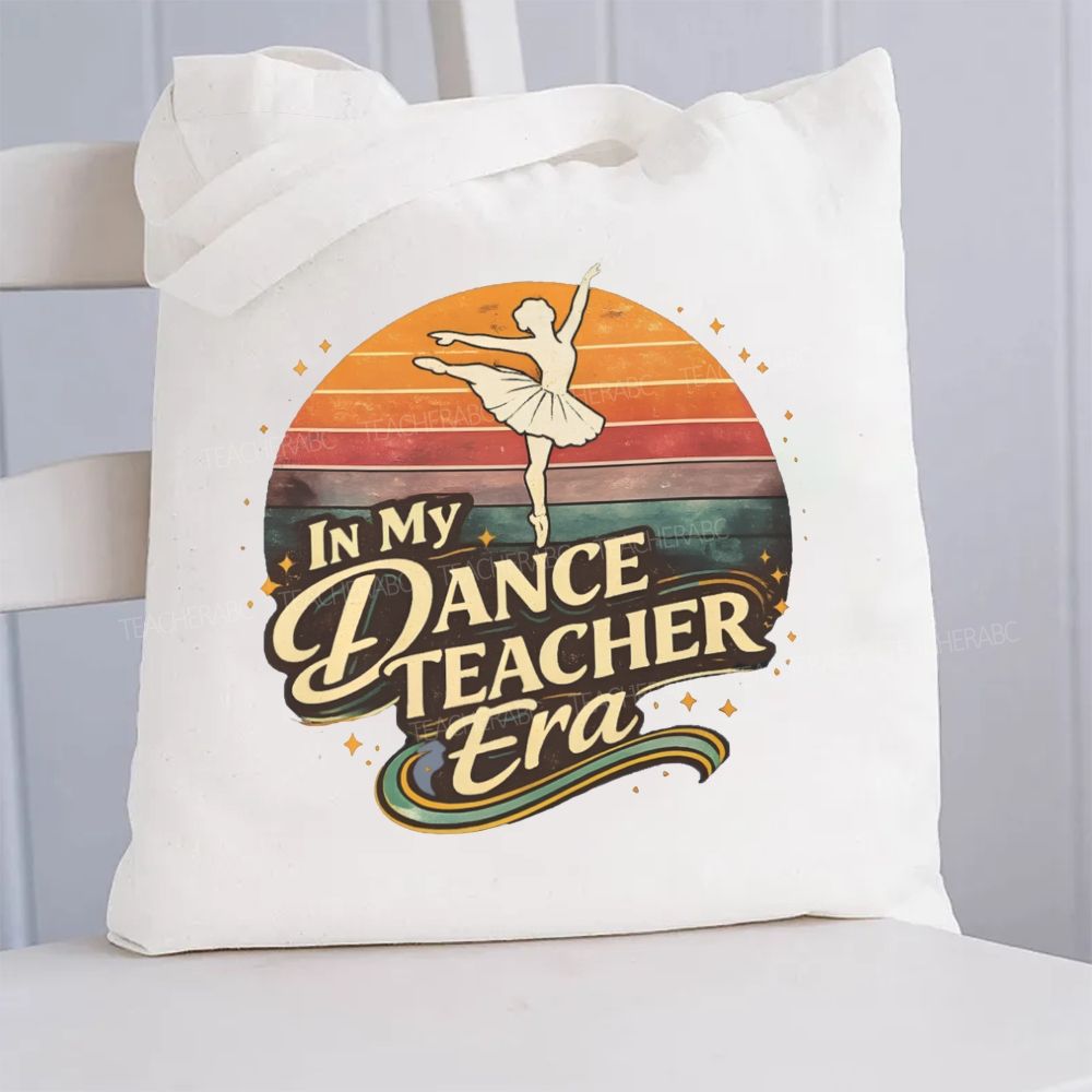 In My Dance Teacher Era Canvas Tote Bag