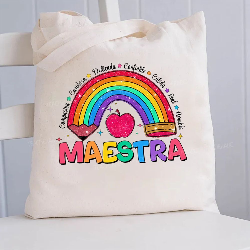 Maestra Compasiva CariñOsa Dedicada Calida Leal Canvas Tote Bag