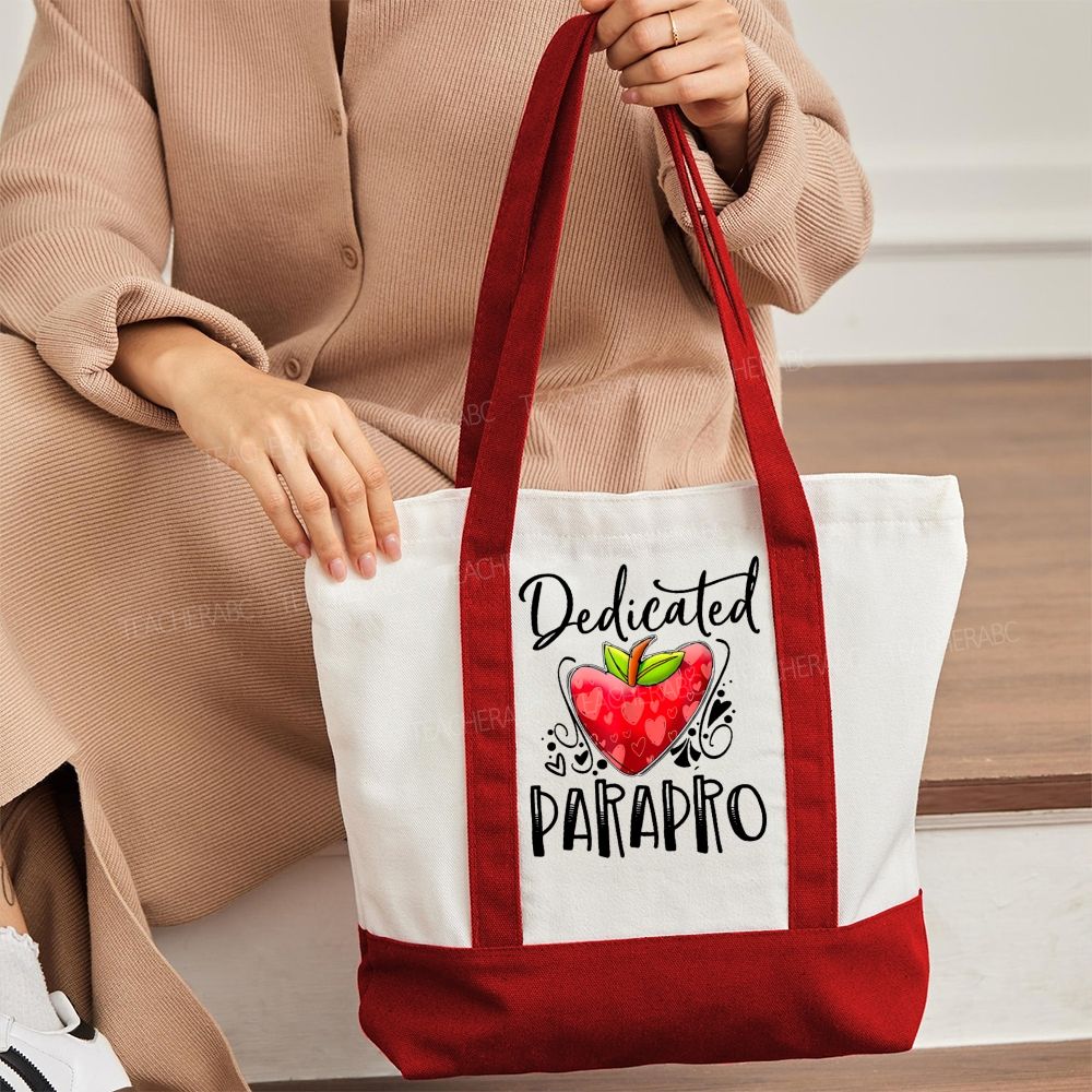 Dedicated Parapro Letters   Color-blocked Canvas Bag