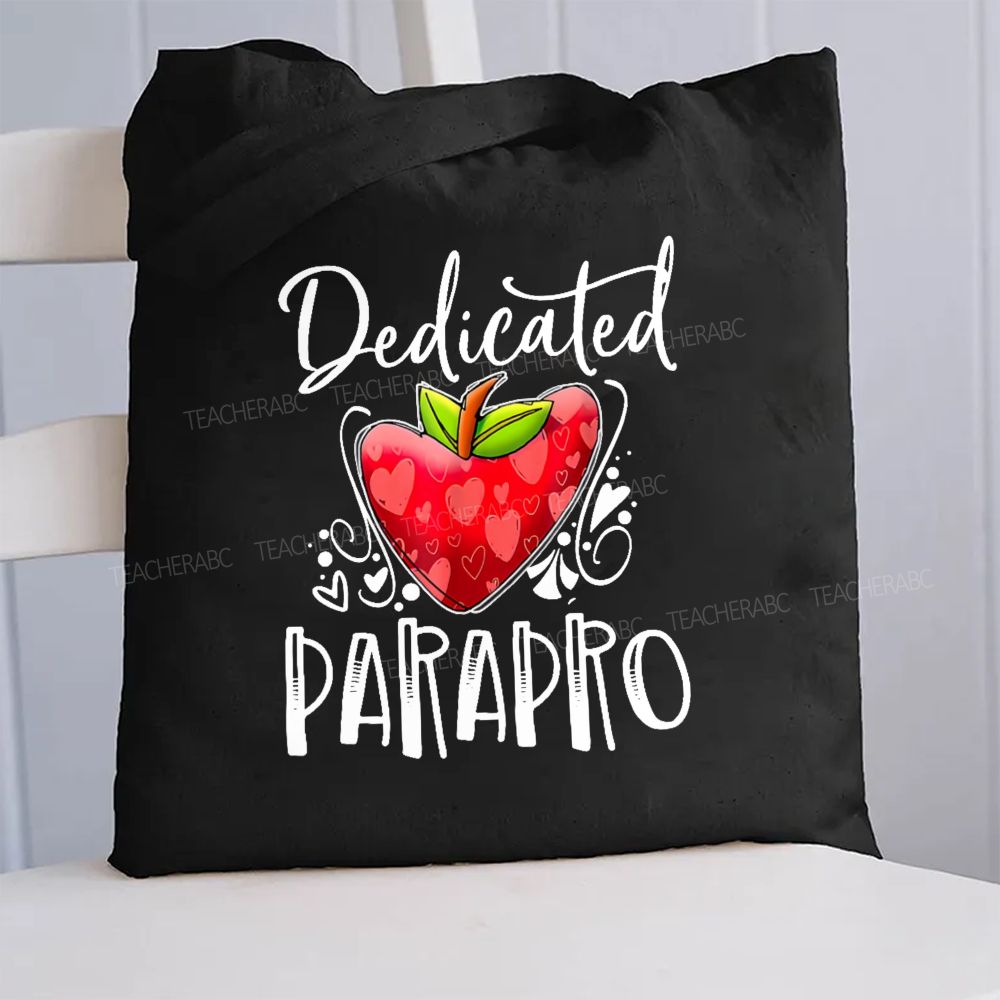 Dedicated Parapro And Heart Canvas Tote Bag
