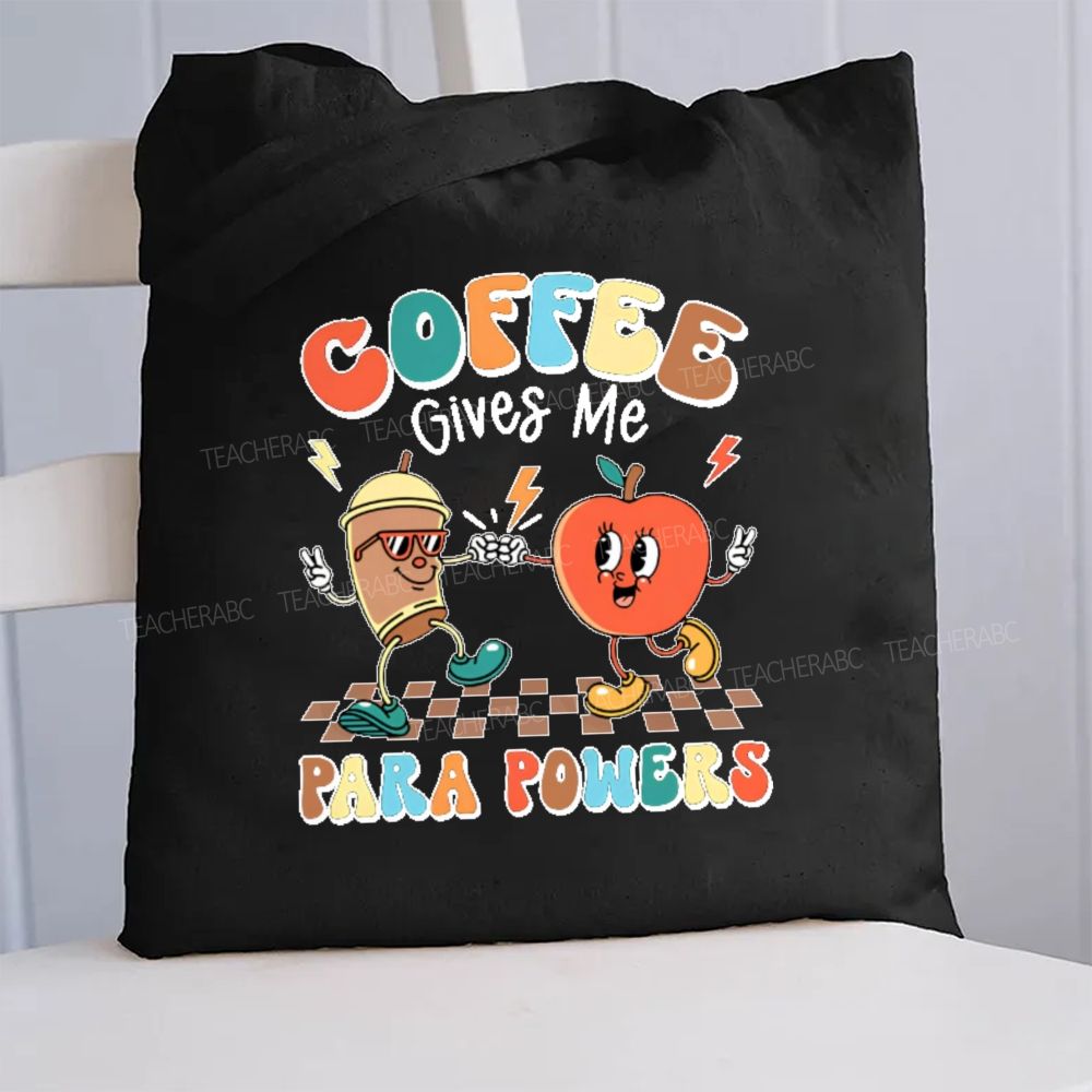 Coffee Gives Me Para Powers Canvas Tote Bag
