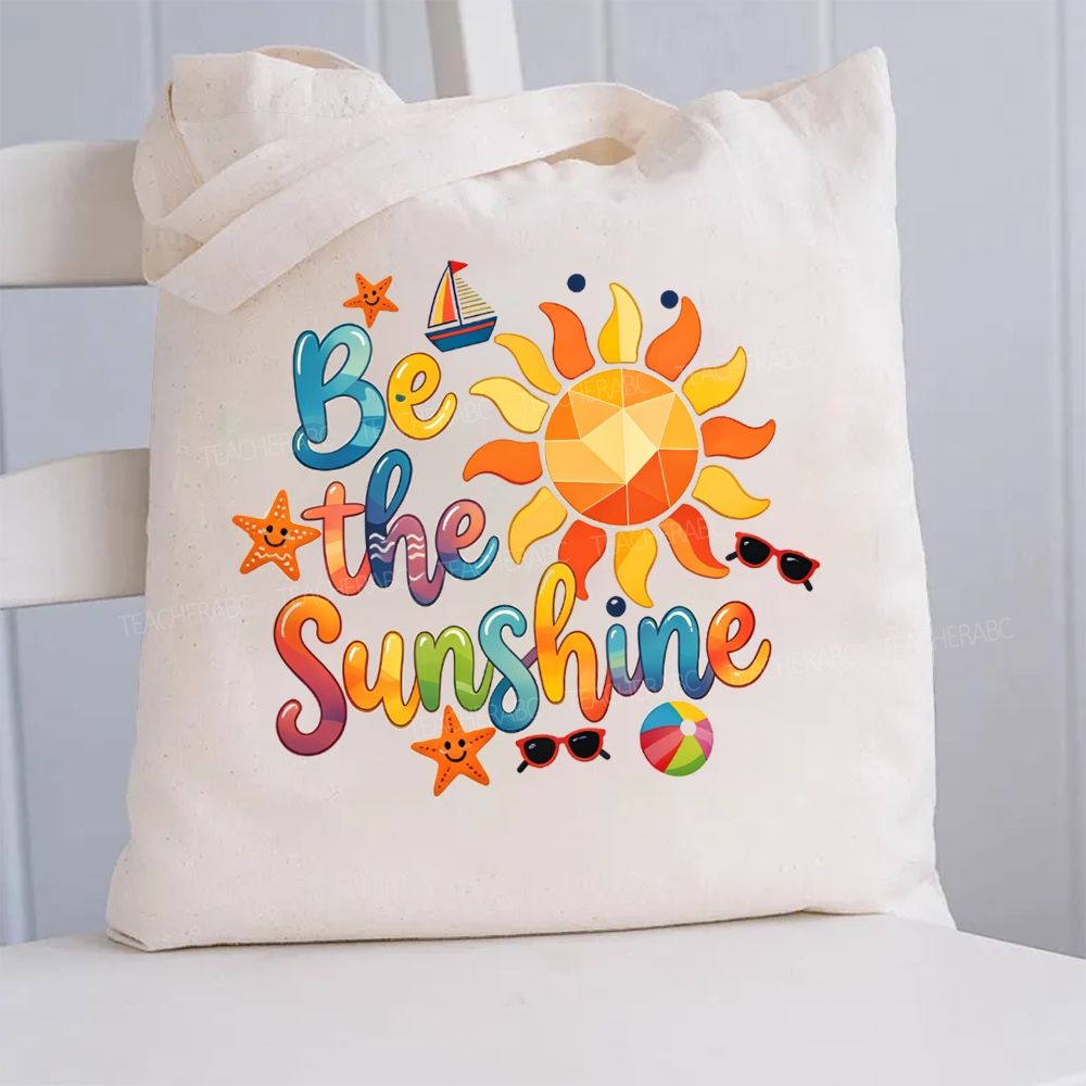 Be The Sunshine Summer Break Canvas Tote Bag