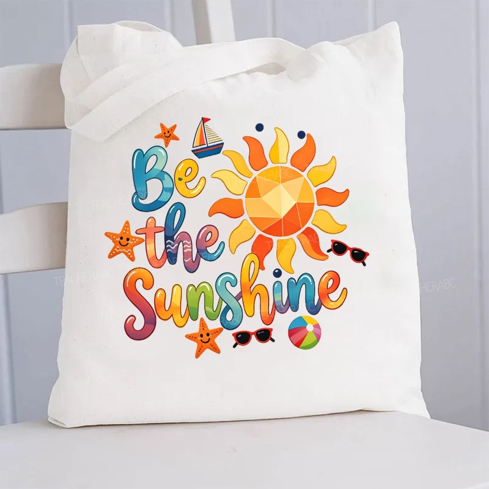 Be The Sunshine Summer Break Canvas Tote Bag