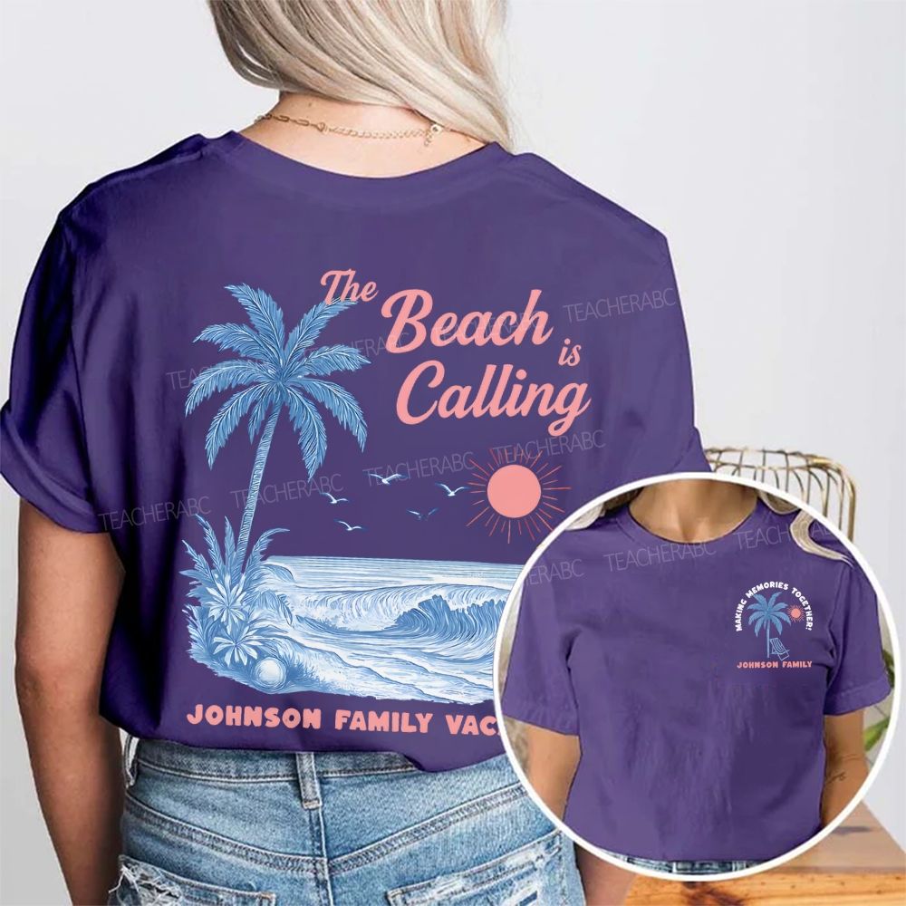 Personalized Name  Making Memories Together  Double Printed T-shirt
