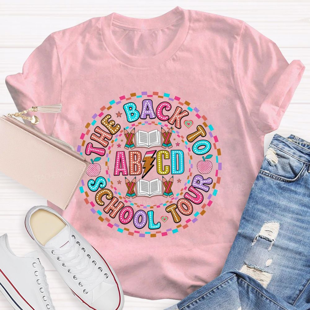 Back To School Tour Graphic  Teacher T-shirt