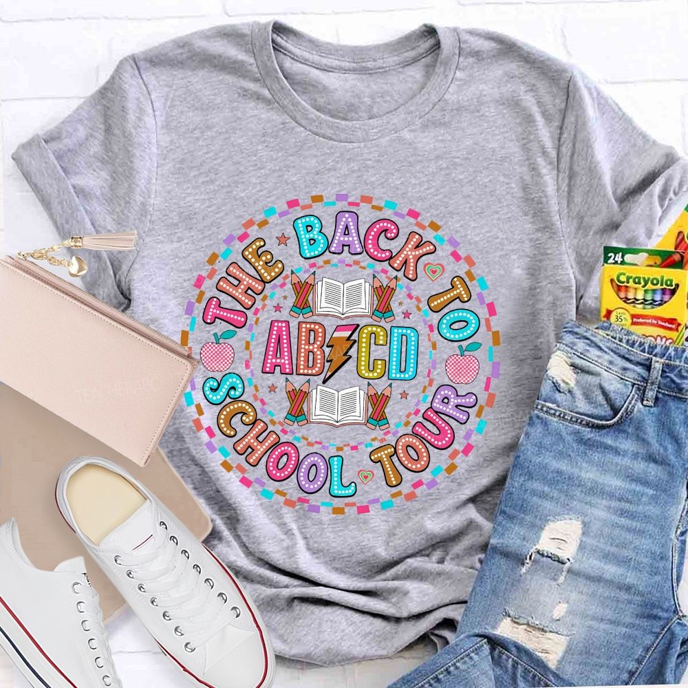 Back To School Tour Graphic  Teacher T-shirt