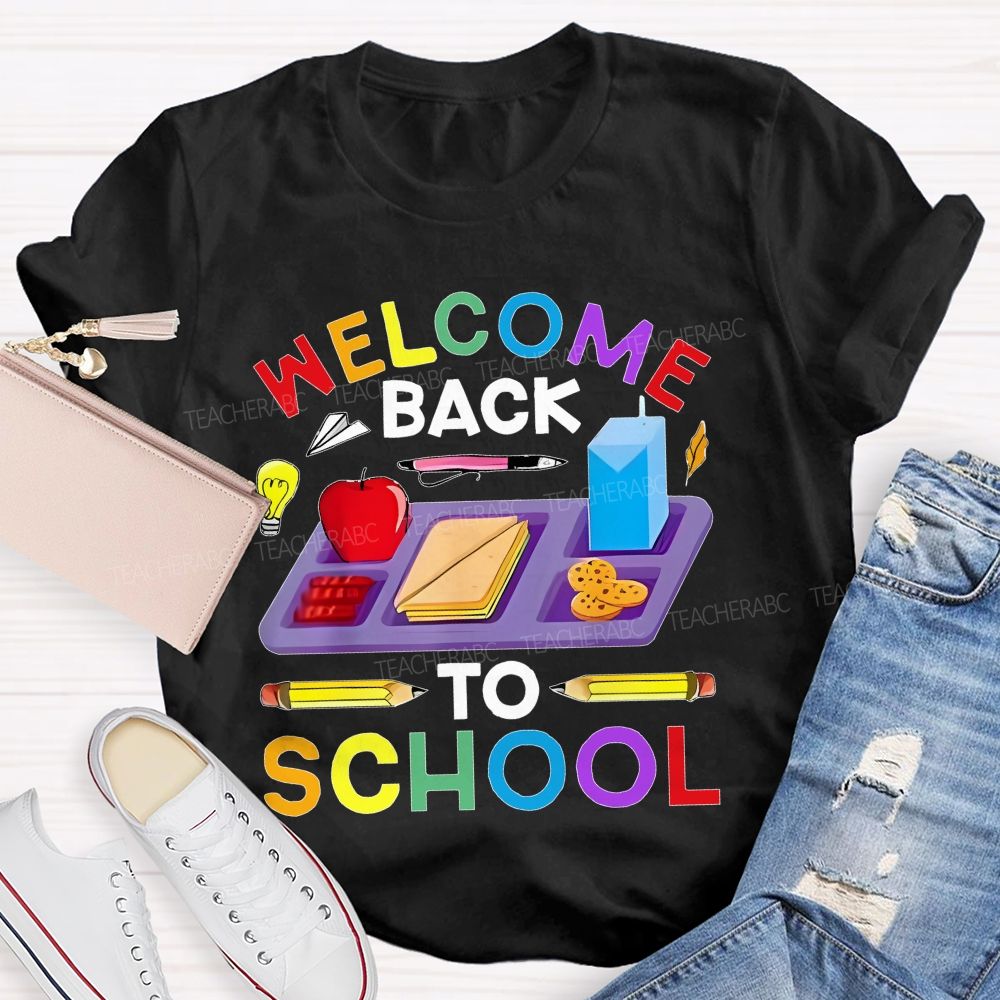 Welcome Back To School Plate  Teacher T-shirt