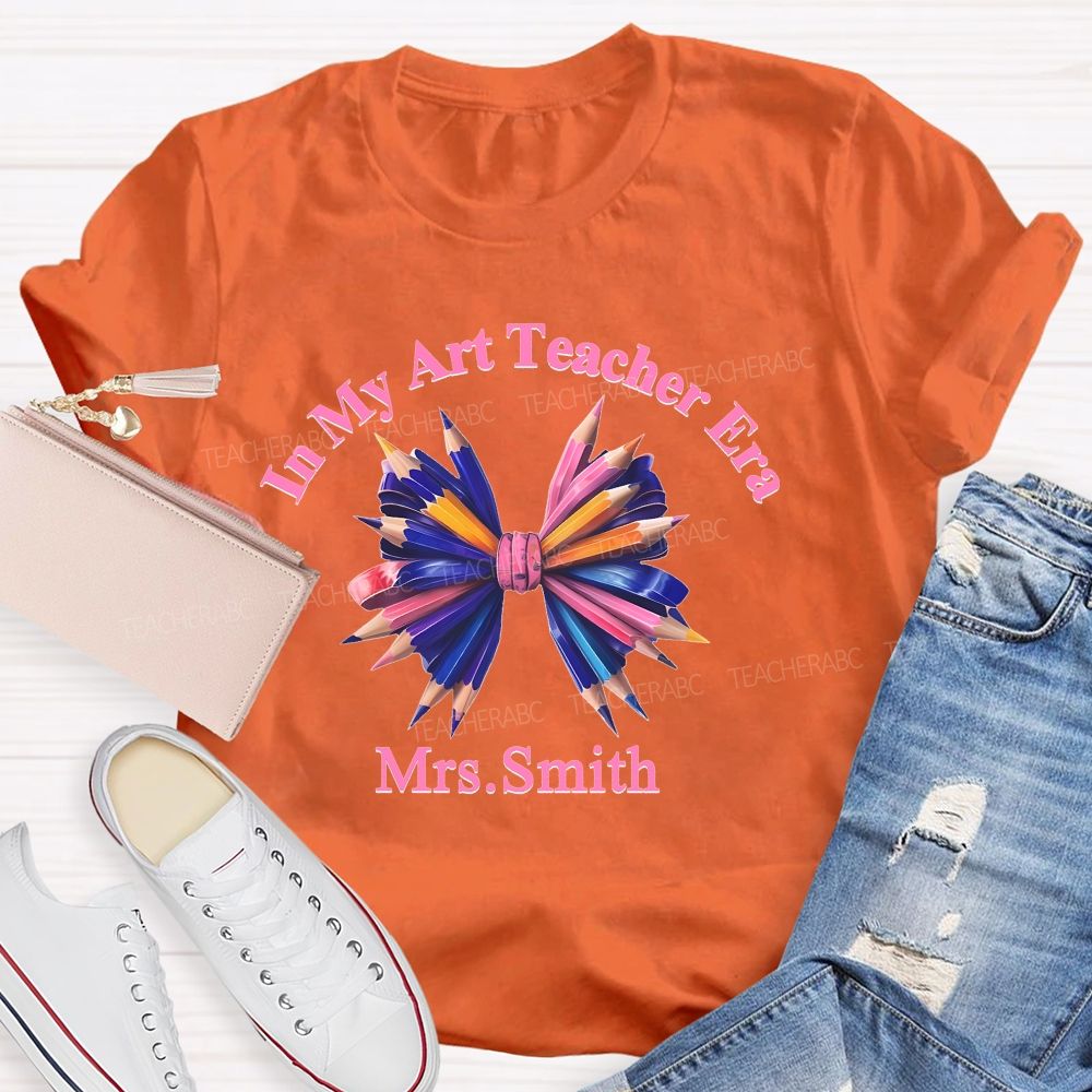 Personalized Name  In My Art Teacher Era  Teacher T-shirt