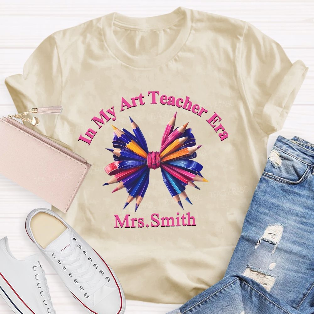 Personalized Name  In My Art Teacher Era  Teacher T-shirt