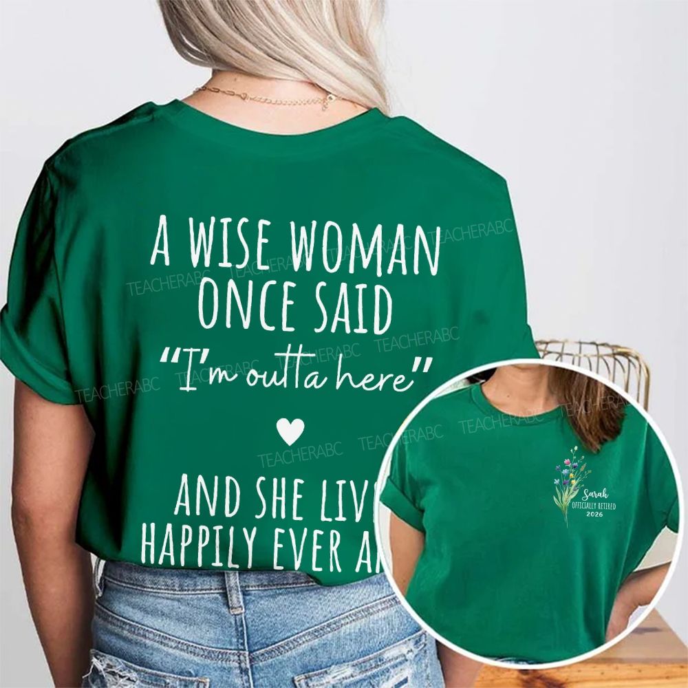 Personalized Name  Officially Retired 2026  Double Printed T-shirt