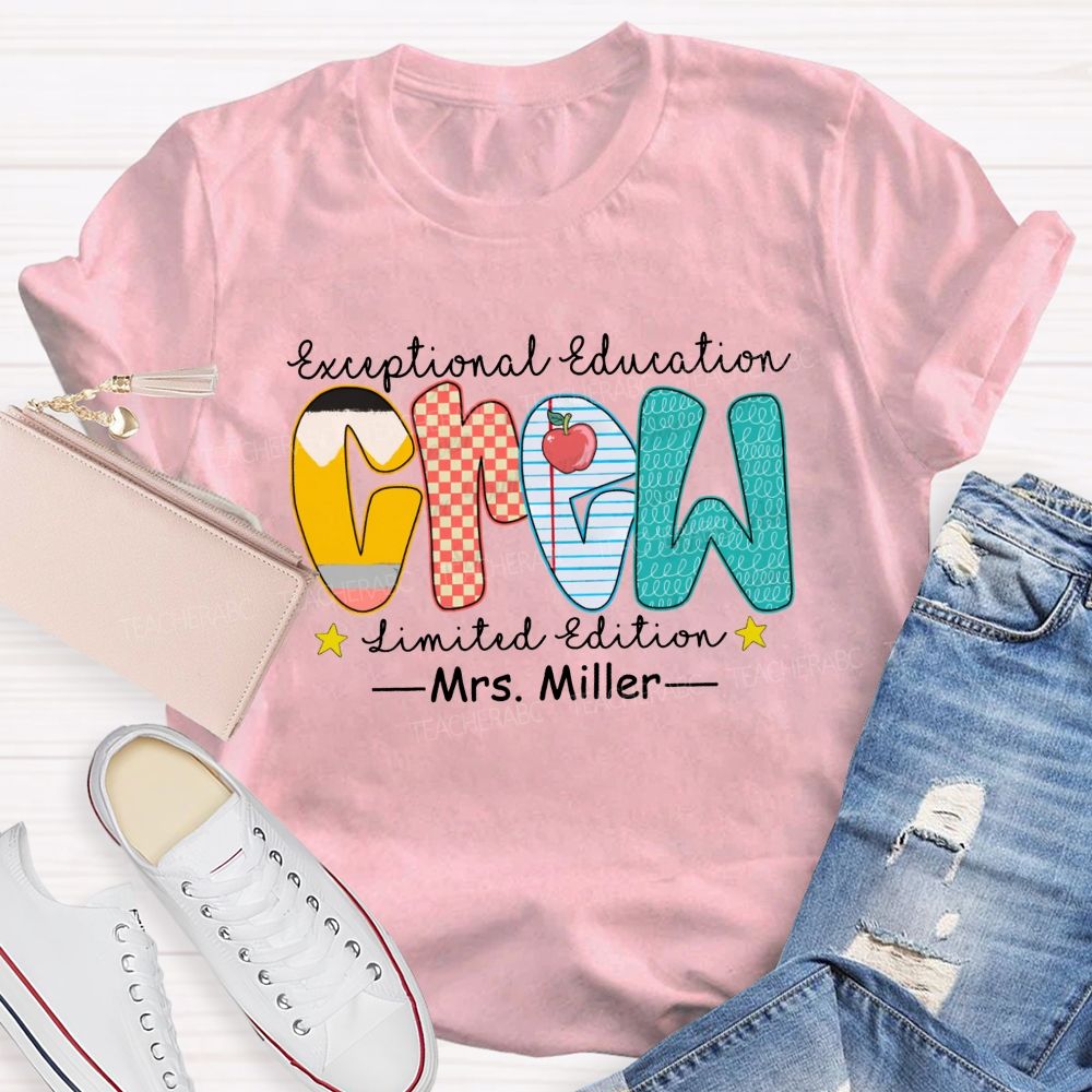 Personalized Name Exceptional Education Crew Limited Edition T-shirt