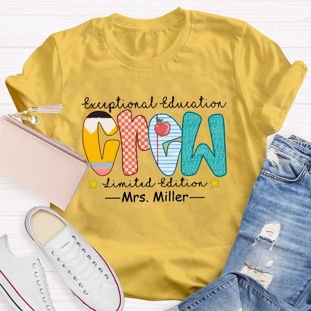 Personalized Name Exceptional Education Crew Limited Edition T-shirt