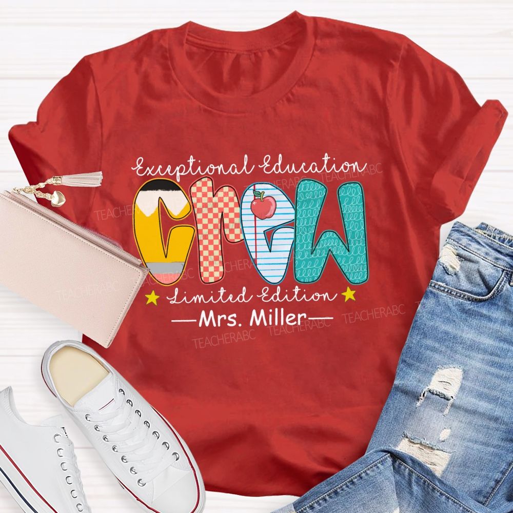 Personalized Name Exceptional Education Crew Limited Edition T-shirt