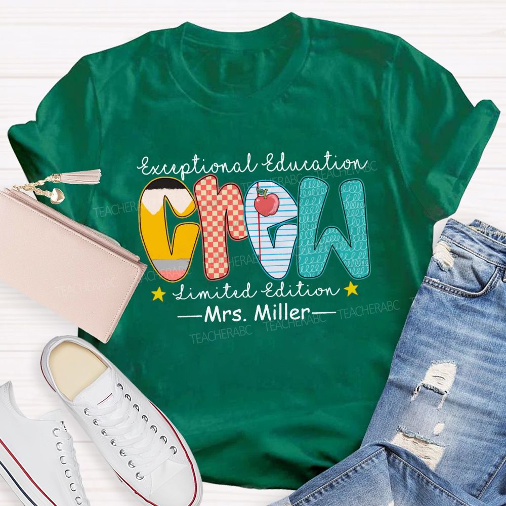 Personalized Name Exceptional Education Crew Limited Edition T-shirt