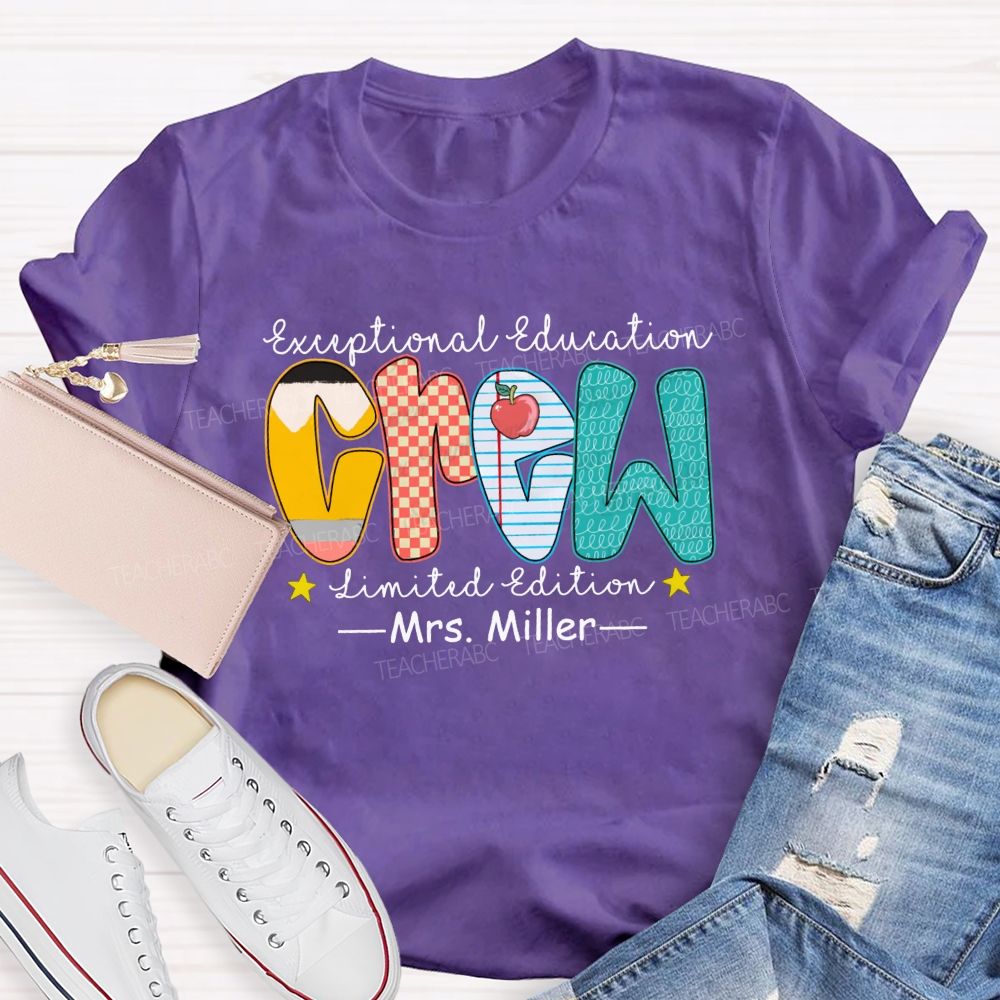 Personalized Name Exceptional Education Crew Limited Edition T-shirt