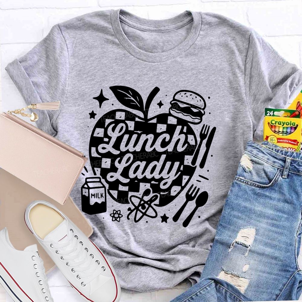 Lunch Lady Apple Teacher T-shirt