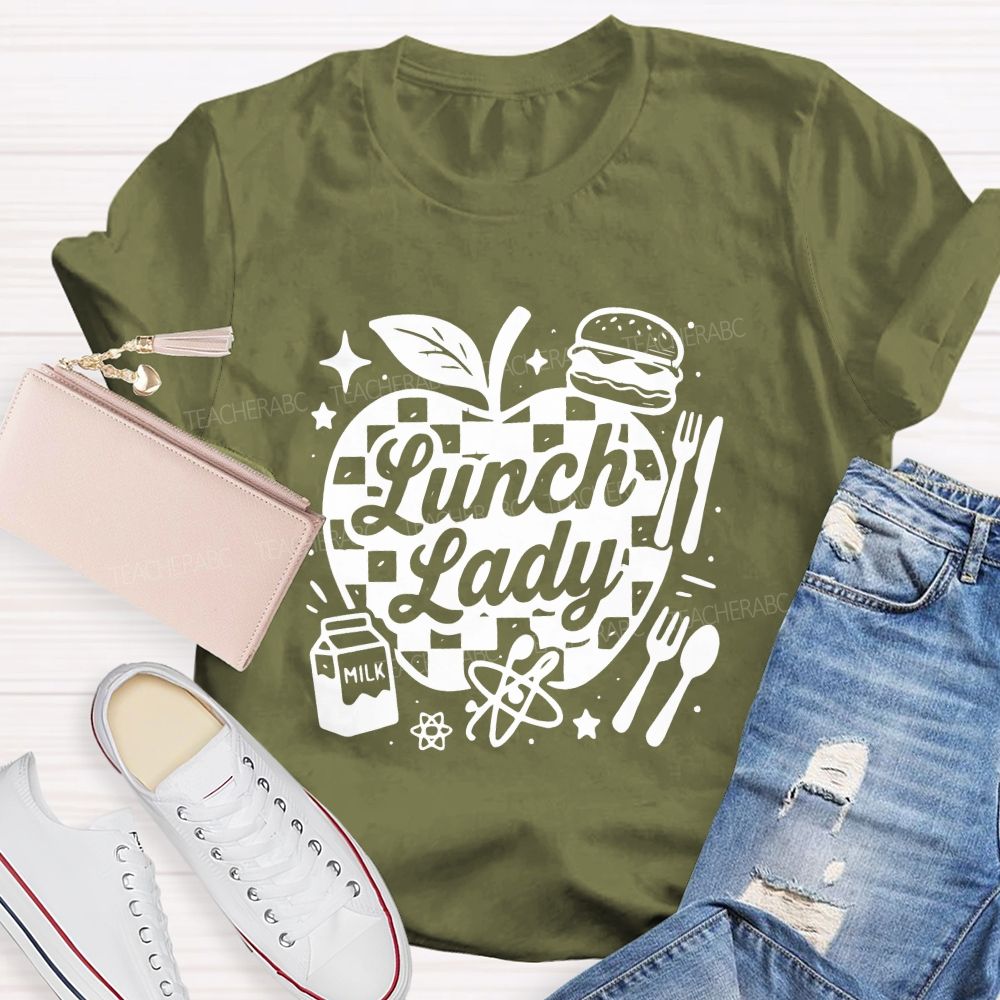 Lunch Lady Apple Teacher T-shirt