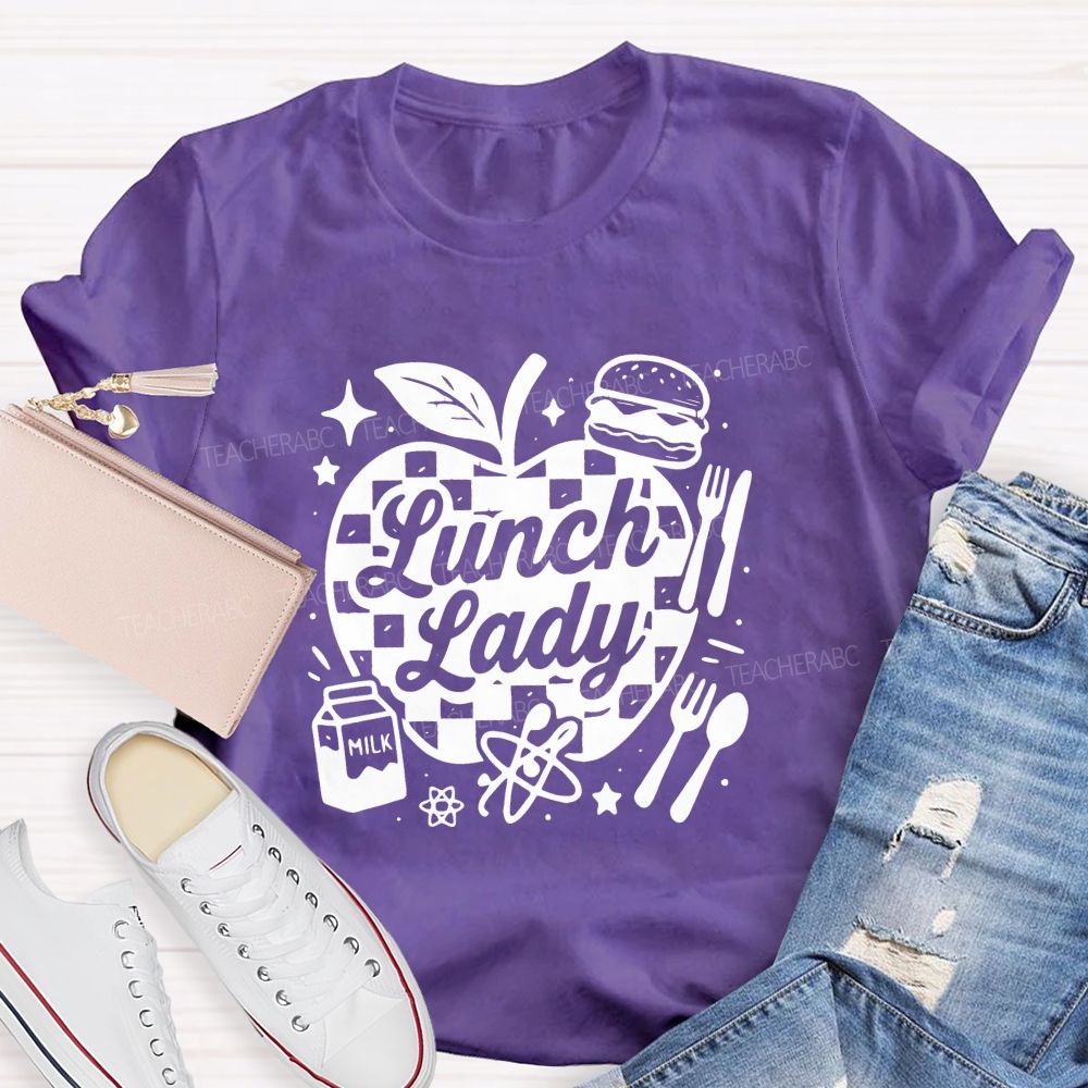 Lunch Lady Apple Teacher T-shirt