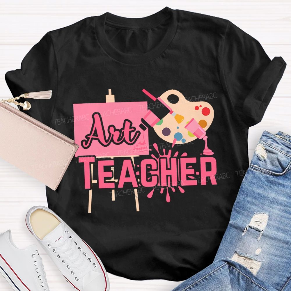 Art Teacher And Dyeing Plate Teacher T-shirt